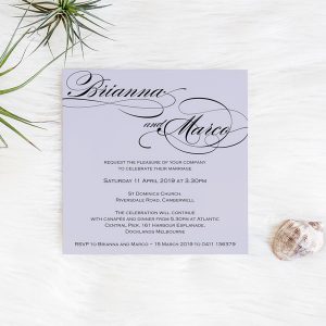 Lavender Script Wedding Invitation Wording on sale @$2.00